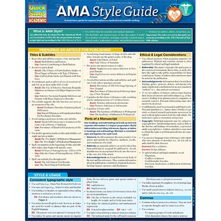 BARCHARTS Ama Style Guide Quickstudy Easel 9781423225379